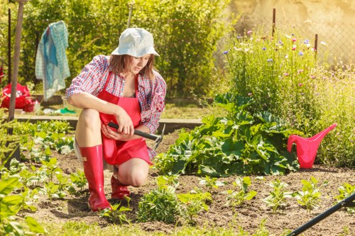 Risk assessment checklist on clipboard in garden