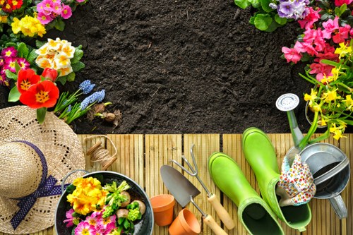 Professional landscapers working in Mitcham